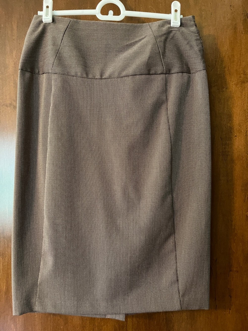 I.N. San Francisco Brown Textured Pencil Skirt
